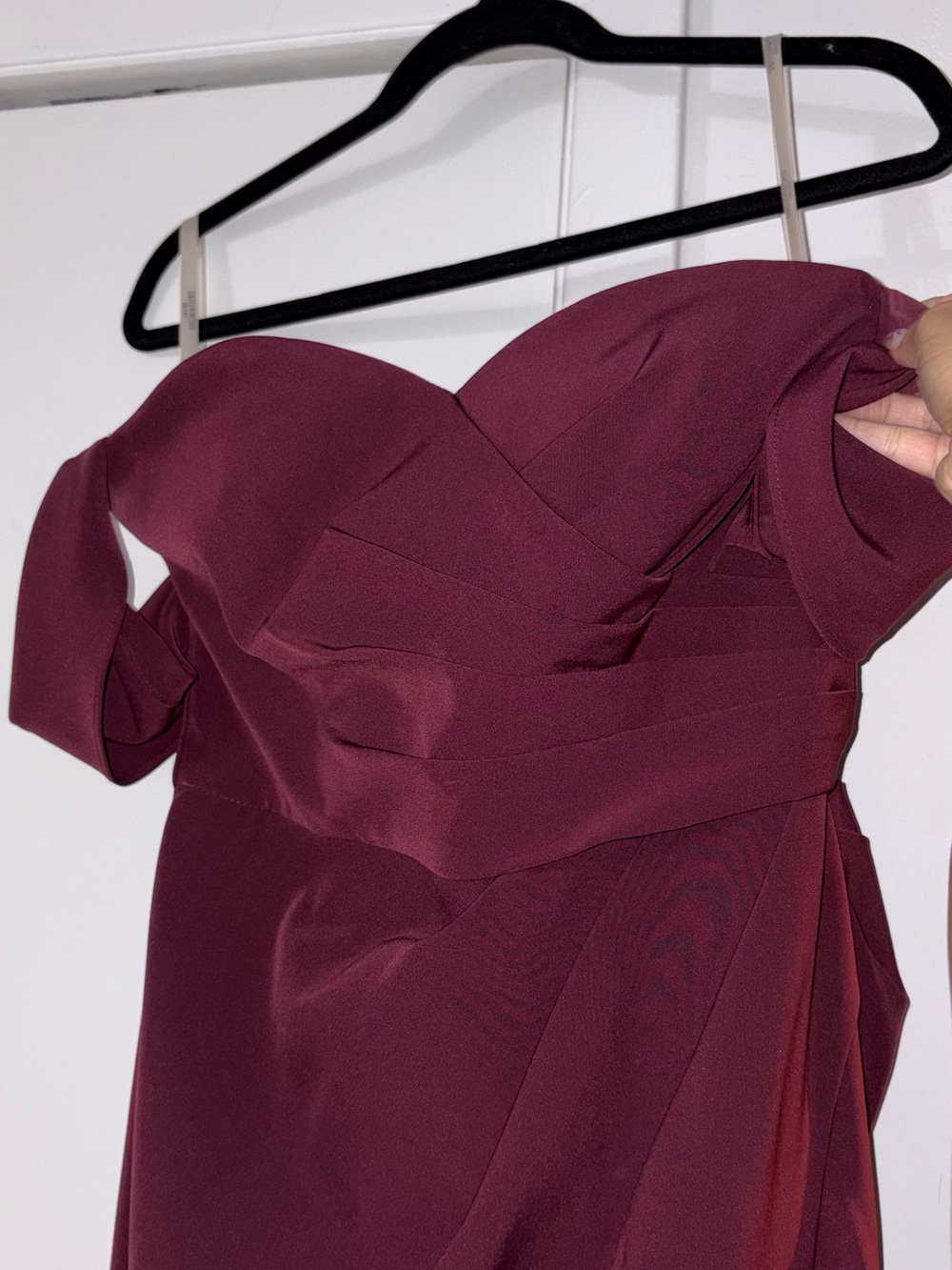 Signature One-Shoulder Burgundy Formal Gown